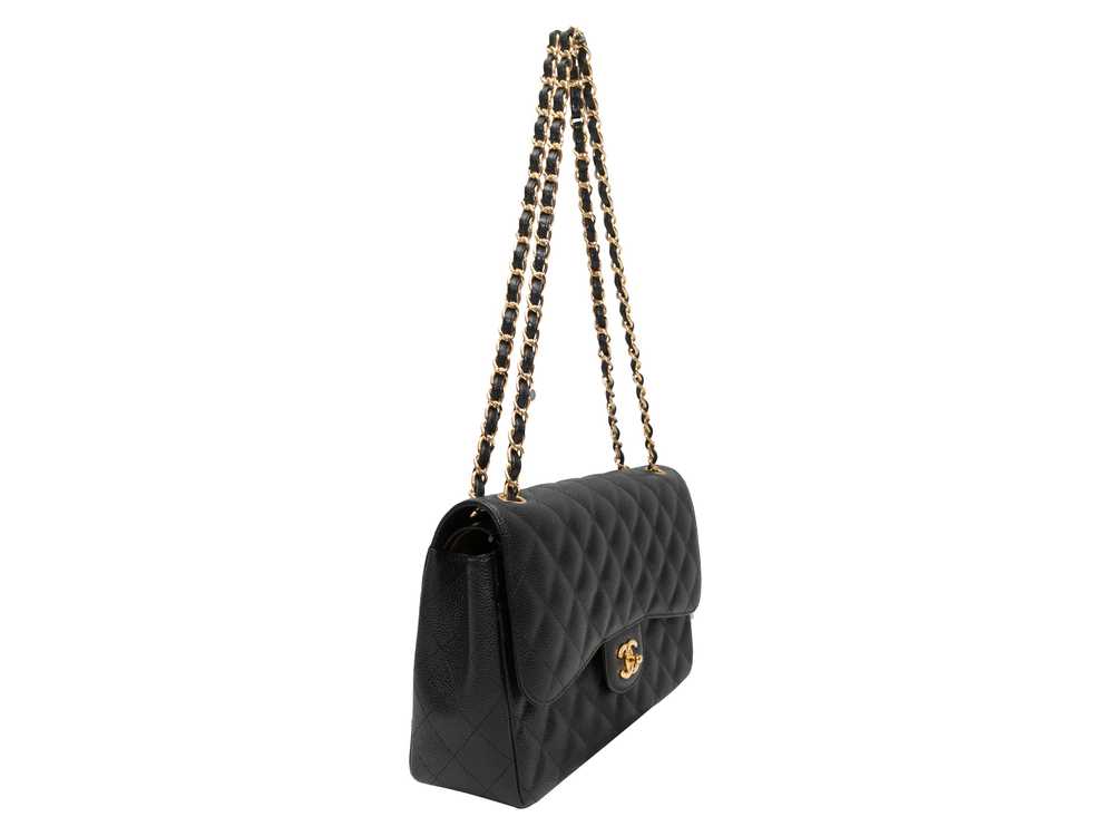 Black Chanel 2017 Classic Jumbo Caviar Double Fla… - image 2
