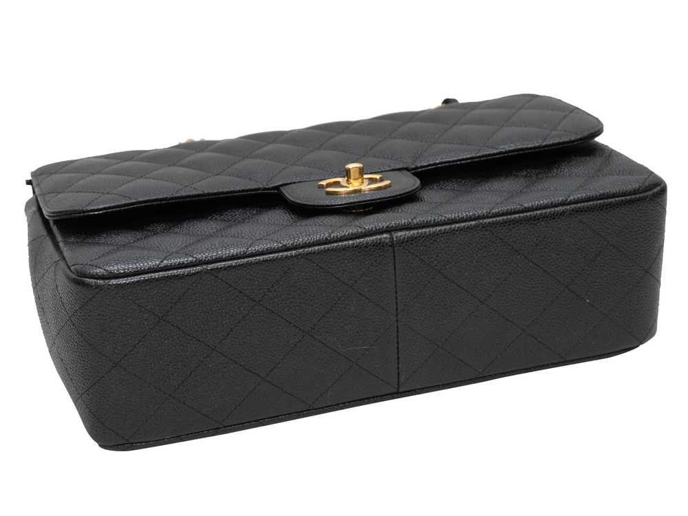 Black Chanel 2017 Classic Jumbo Caviar Double Fla… - image 4