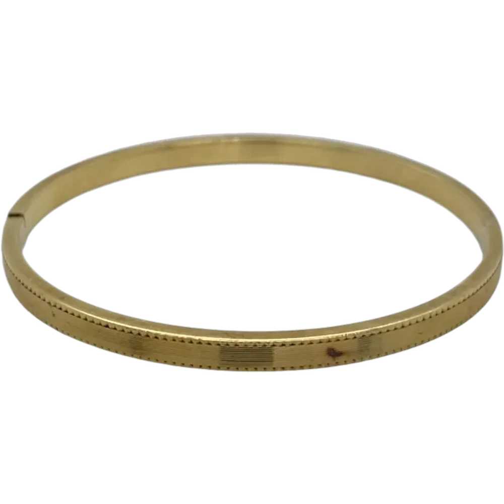 Vintage 14K Yellow Gold Bangle Bracelet - image 1