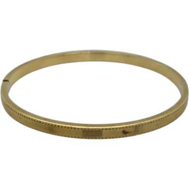 Vintage 14K Yellow Gold Bangle Bracelet - image 1