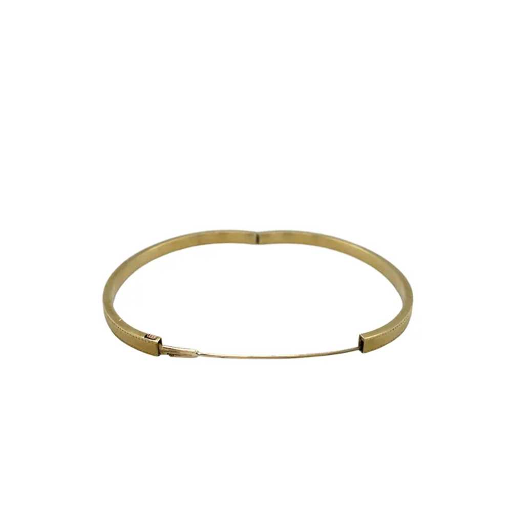 Vintage 14K Yellow Gold Bangle Bracelet - image 2
