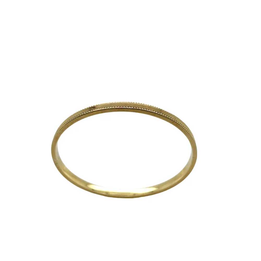 Vintage 14K Yellow Gold Bangle Bracelet - image 3