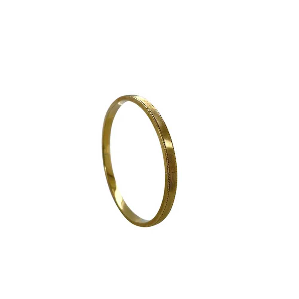 Vintage 14K Yellow Gold Bangle Bracelet - image 4
