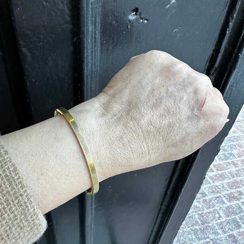 Vintage 14K Yellow Gold Bangle Bracelet - image 6