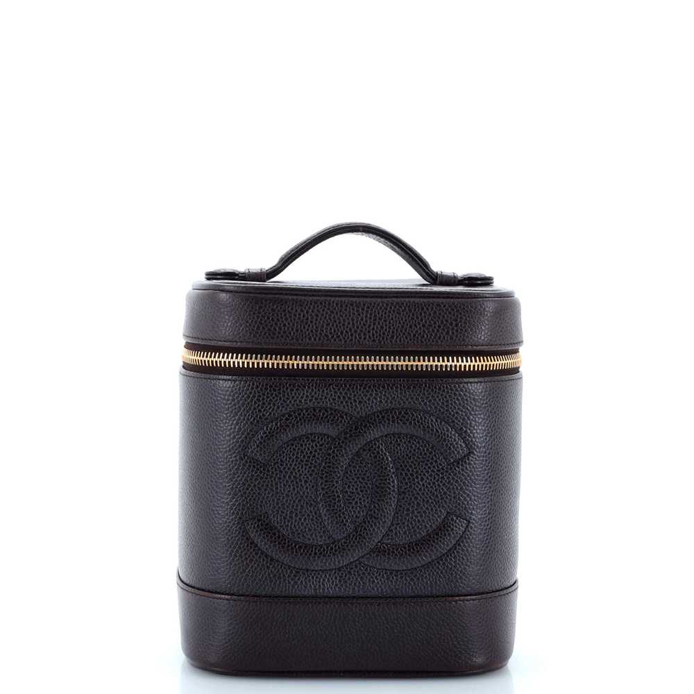CHANEL Vintage Timeless Cosmetic Case Caviar Tall - image 1