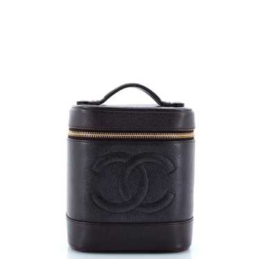 CHANEL Vintage Timeless Cosmetic Case Caviar Tall - image 1