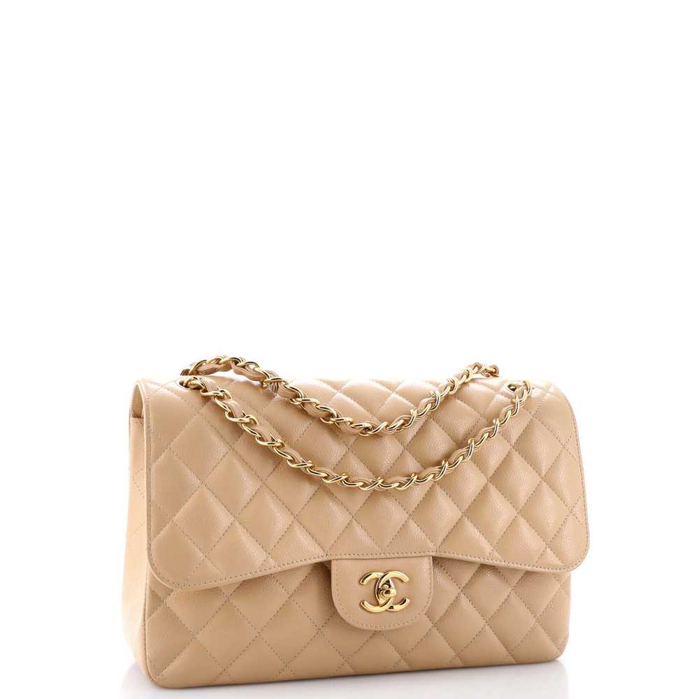 CHANEL Classic Double Flap Bag Quilted Caviar Jum… - image 2