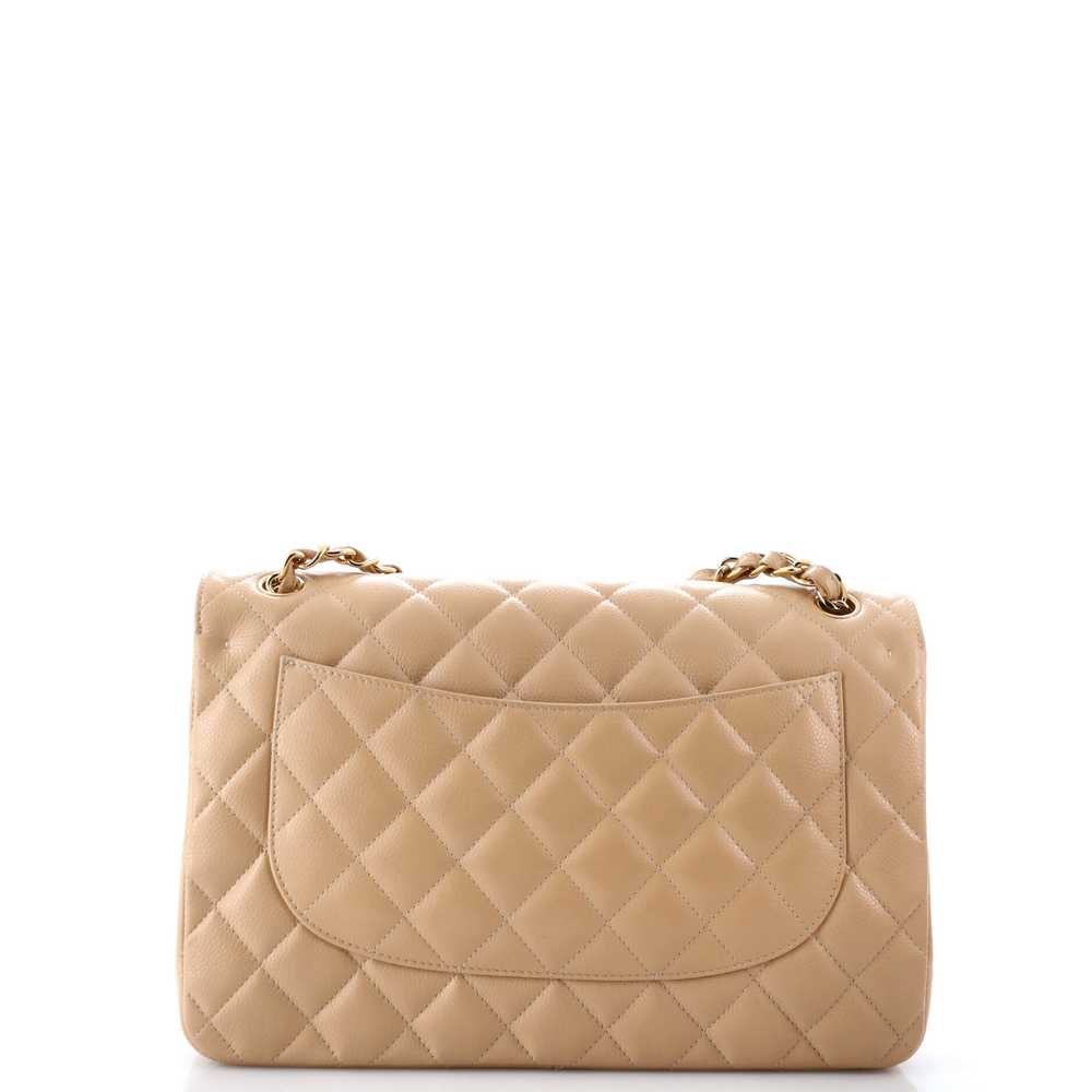 CHANEL Classic Double Flap Bag Quilted Caviar Jum… - image 3