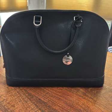 Pulicati Saffiano Black Leather Satchel Pulicati