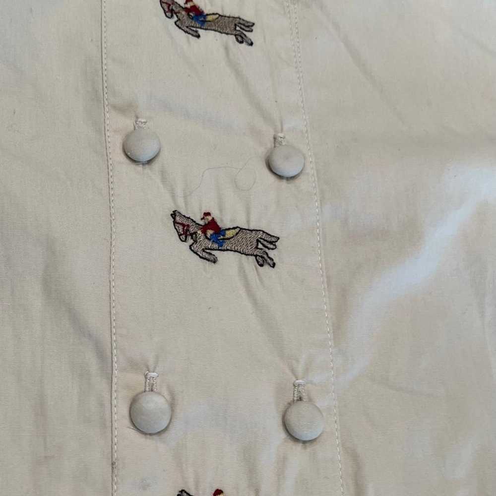 Sharon Young vintage equestrian Button Up Shirt - image 2