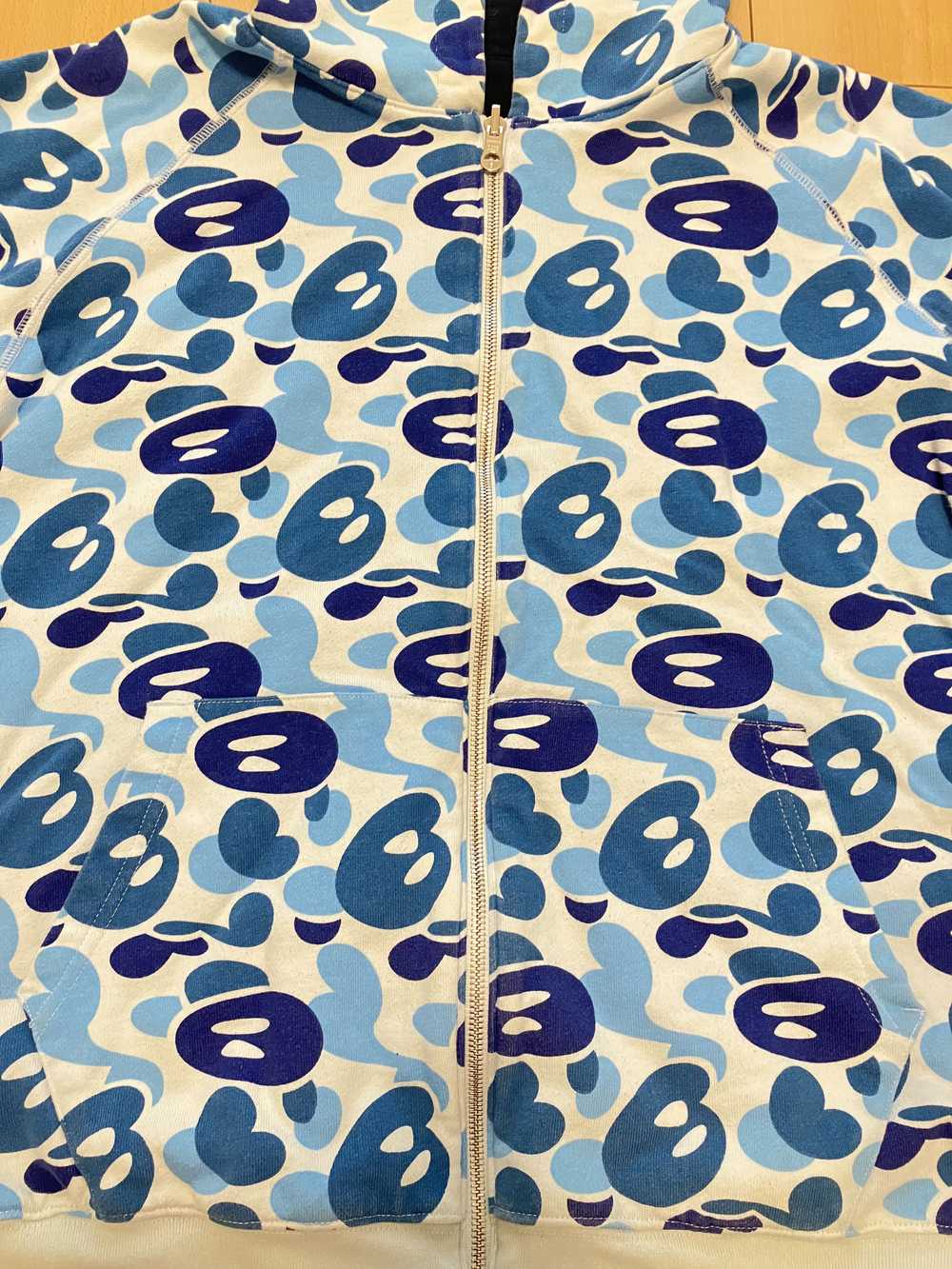 Bape Baby Milo Blue ABC Camo Reversible Hoodie - image 12