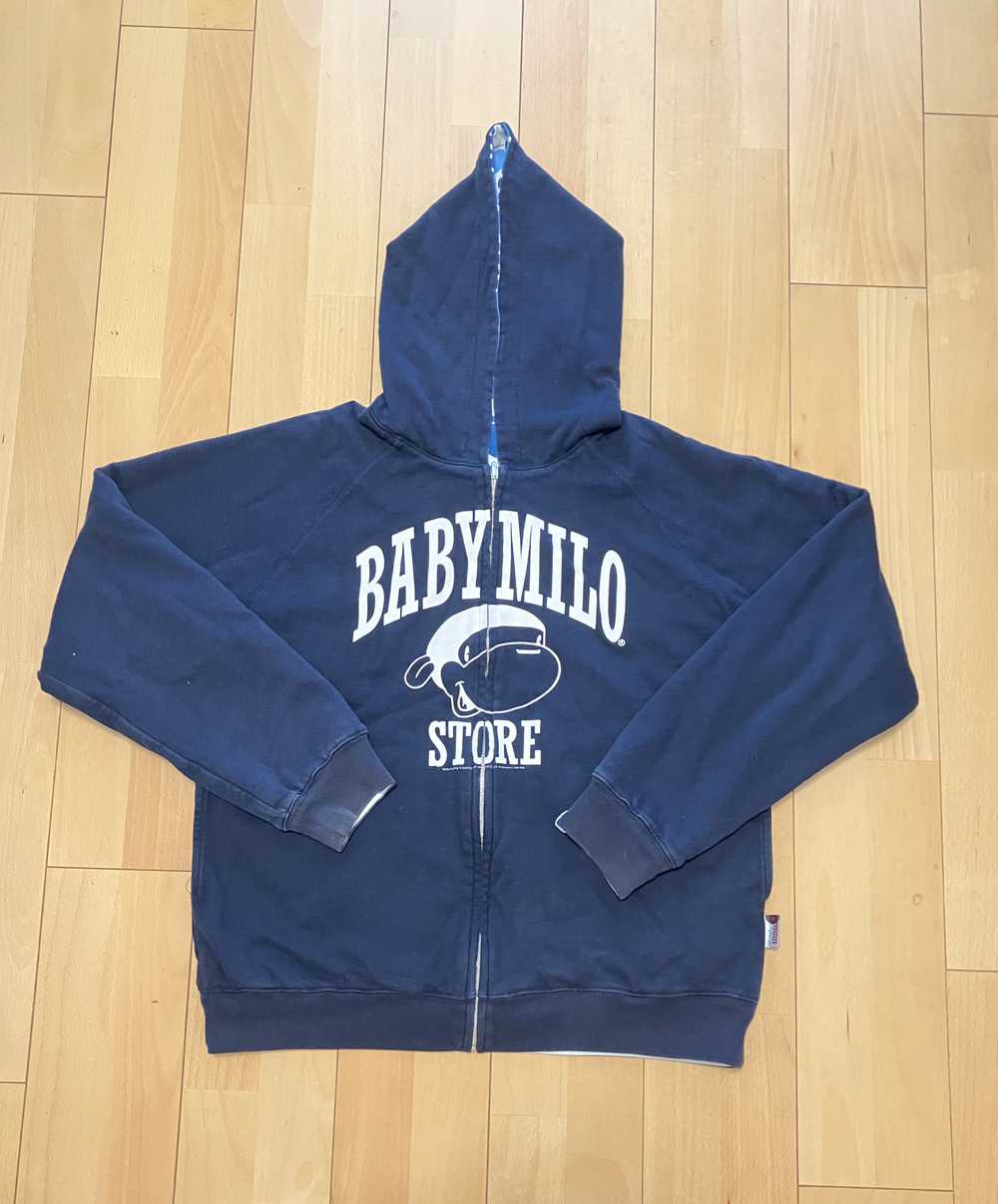 Bape Baby Milo Blue ABC Camo Reversible Hoodie - image 5