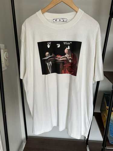【Off-White】Caravaggio Print T-shirt★OMAA027C99JER0141001 Buy Off-White Caravaggio Print T-Shirt 'Black/White