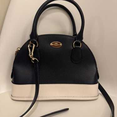 Coach Mini Cora Domed Satchel in bicolor leather F