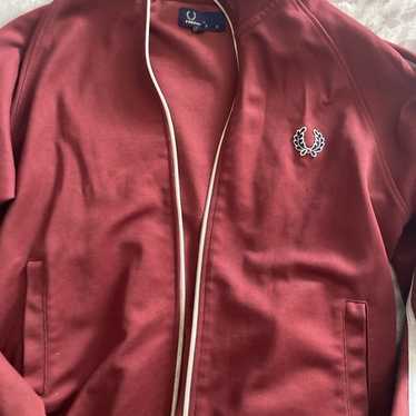 FRED PERRY 赤 ジップアップジャケット M Taped Track Jacket - Burnt Red | Men's Track Jackets | Track