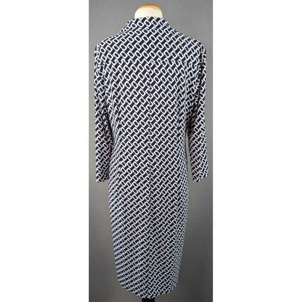 Chaps Dress Womens Blue White Geometric All Over … - image 6