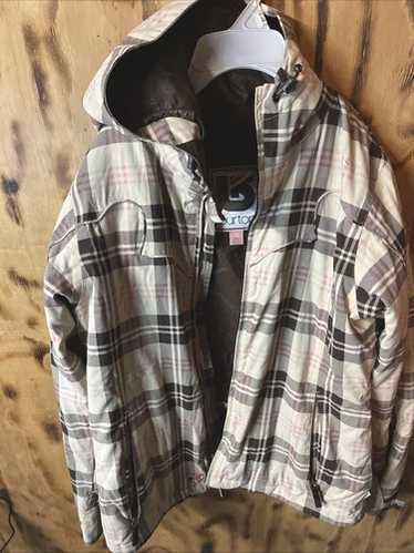 BURTON XL DRYRIDE チェック柄ジャケット Burton Mens Multicolor Check Dryride Long Sleeve Hooded Full