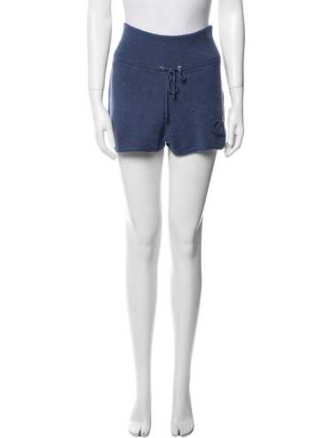 Chanel Cashmere Shorts Blue High-Rise Interlockin… - image 1