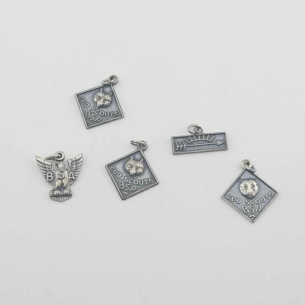 Vintage Sterling Silver Pendants of the Boy Scout… - image 1