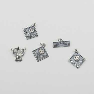 Vintage Sterling Silver Pendants of the Boy Scout… - image 1