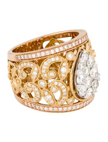 Ring Rhodium-Plated 18K White Gold, 18K Rose Gold… - image 1
