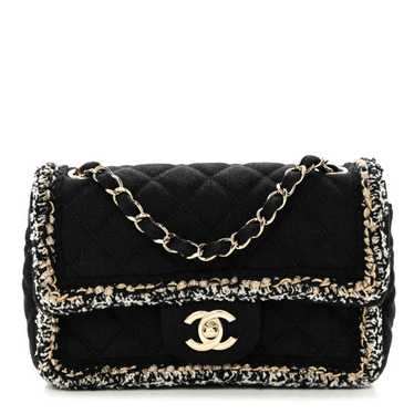 CHANEL Denim Braided Mini Rectangular Flap Bag Bl… - image 1