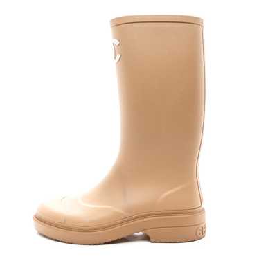 CHANEL Caoutchouk CC High Boots 37 Beige - image 1