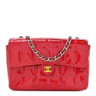 CHANEL Patent Square Quilted Extra Mini Convertib… - image 1