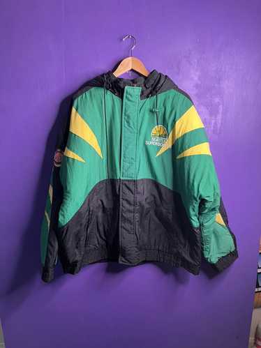 Vintage 90s Apex One NBA NY Knicks Puffer Full Zip Hoodie
