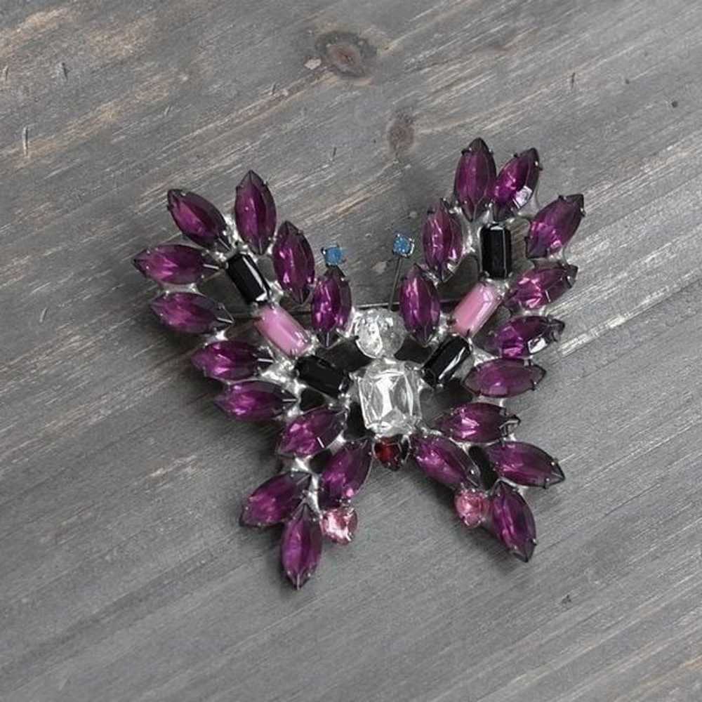 Vintage KJL Kenneth Jay Lane Butterfly Brooch Ext… - image 2