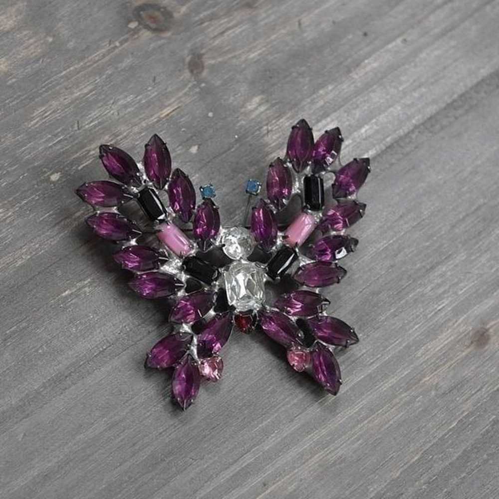Vintage KJL Kenneth Jay Lane Butterfly Brooch Ext… - image 7