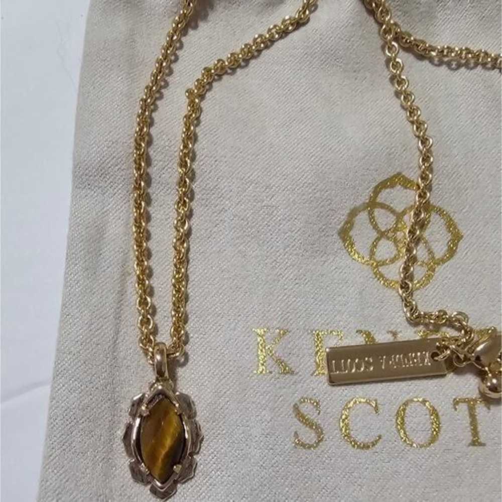 Kendra Scott Vintage Lian Gold Tiger's Eye Neckla… - image 6