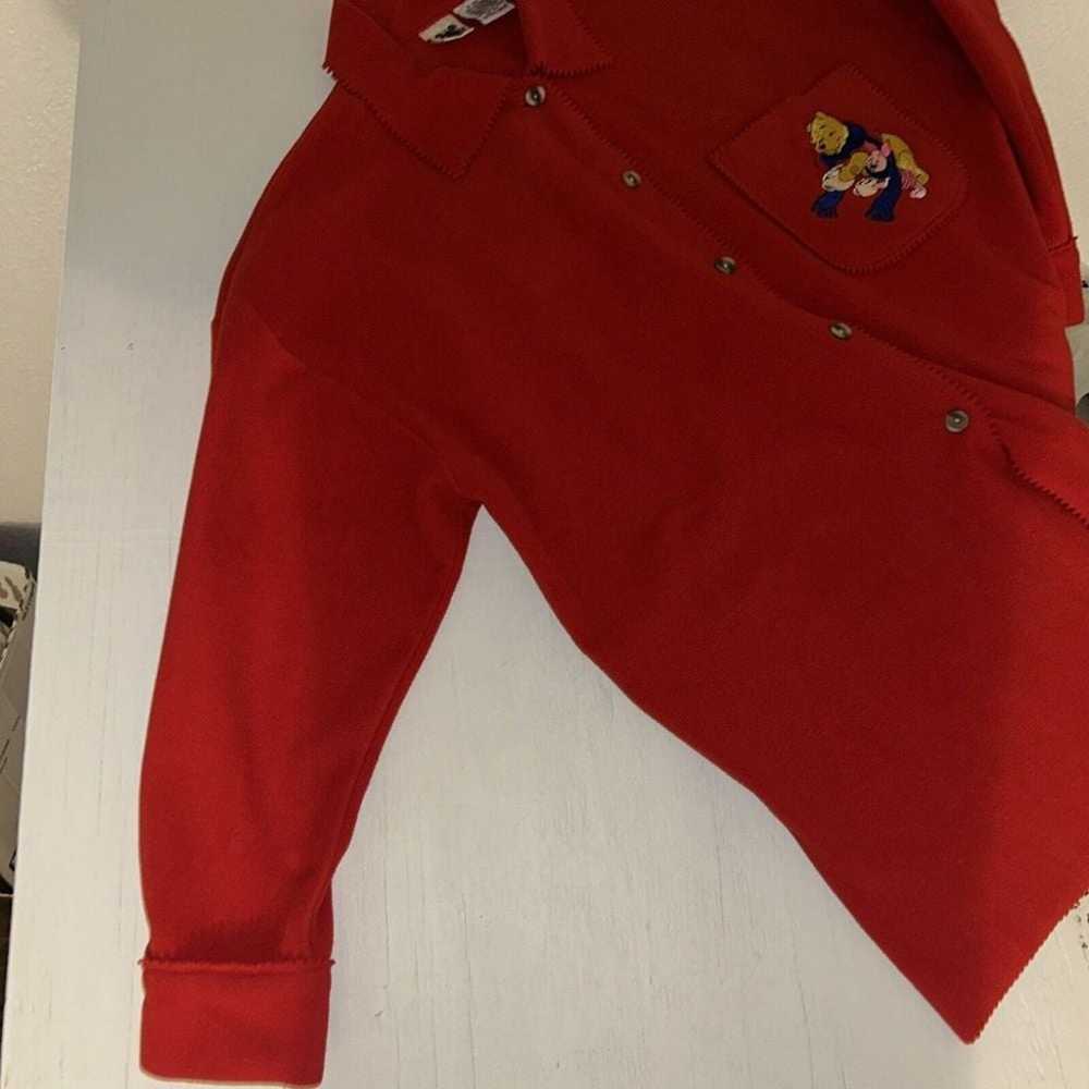 Vtg Winnie the Pooh & Piglet Button Up Sweater  S… - image 4