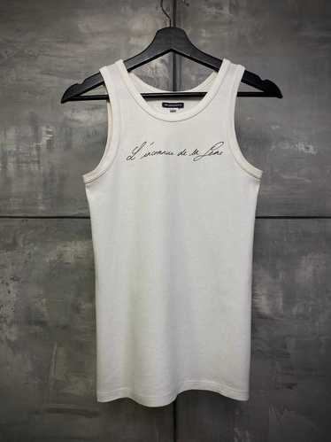 ANN DEMEULEMEESTER ホワイト アシンメトリータンクトップ 38 ANN DEMEULEMEESTER ホワイト アシンメトリータンクトップ 38