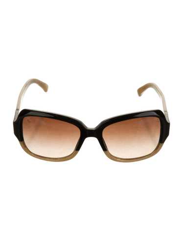 Chanel Square Sunglasses Black Acetate Interlocki… - image 1