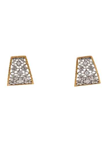 Earrings Rhodium-Plated 18K White Gold & 18K Yell… - image 1