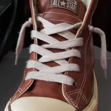 Vintage Converse All Star Leather Chuck Taylor Sh… - image 1