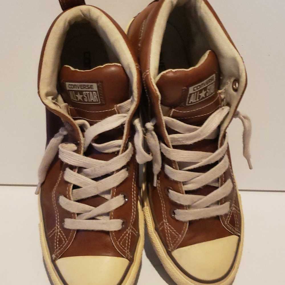 Vintage Converse All Star Leather Chuck Taylor Sh… - image 2