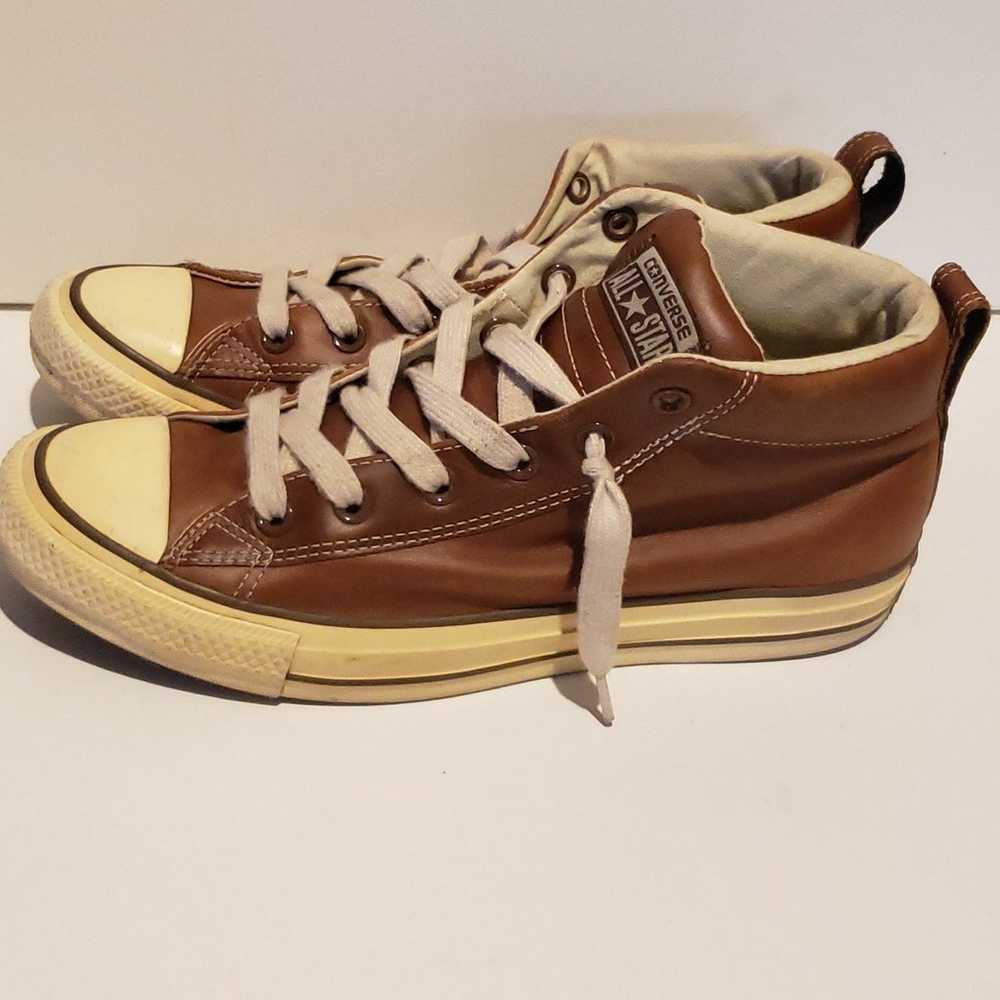 Vintage Converse All Star Leather Chuck Taylor Sh… - image 3