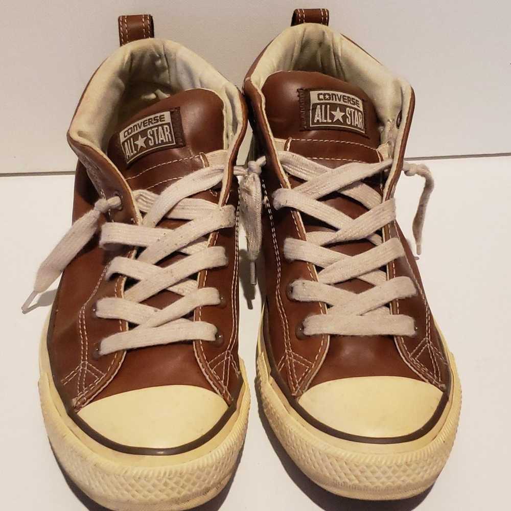 Vintage Converse All Star Leather Chuck Taylor Sh… - image 4