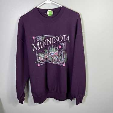 Vintage 90s Minnesota Sweatshirt Minnesota Crewnec