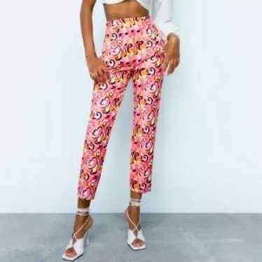 Zara paisley pants high - Gem