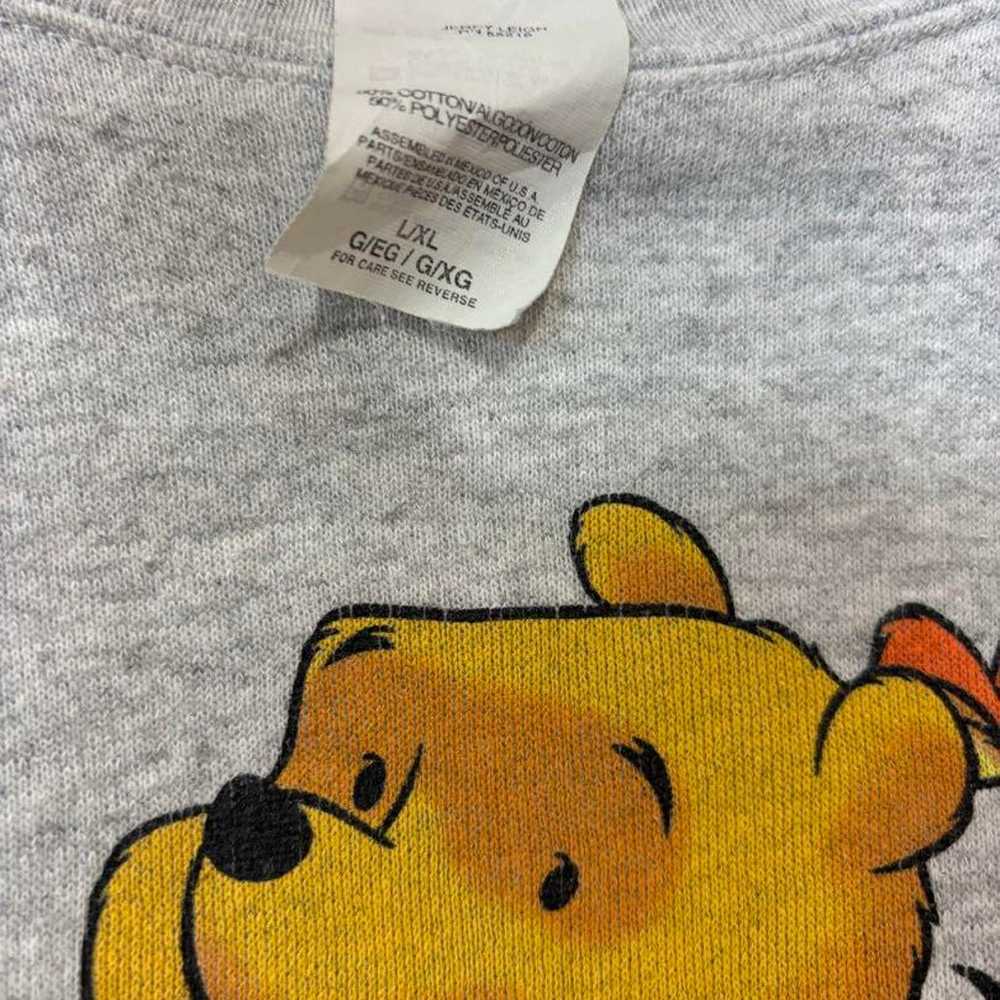 90s Disney Winnie the Pooh Short Sweatshirt Gray … - image 5