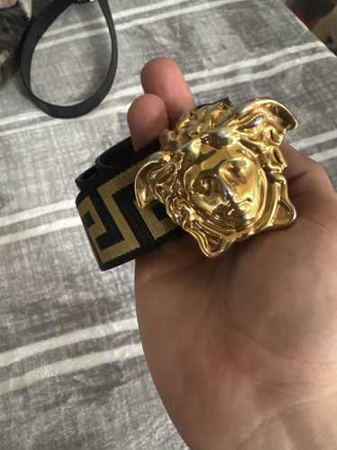 VERSACE ヴェルサーチ メデューサ彫金　ベルト　ゴム VERSACE コピー ベルト MEDUSA シリーズ 3色 3.5cm メデューサ