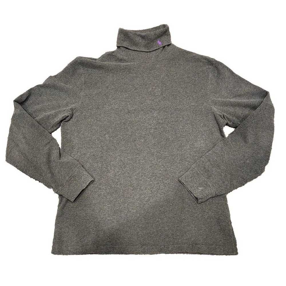 Vintage Polo Ralph Lauren Sweater Mens Large Gray Turtleneck Made In USA