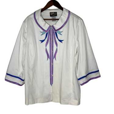 Bob Mackie Bob Mackie Wearable Art Embroidered Bu… - image 1