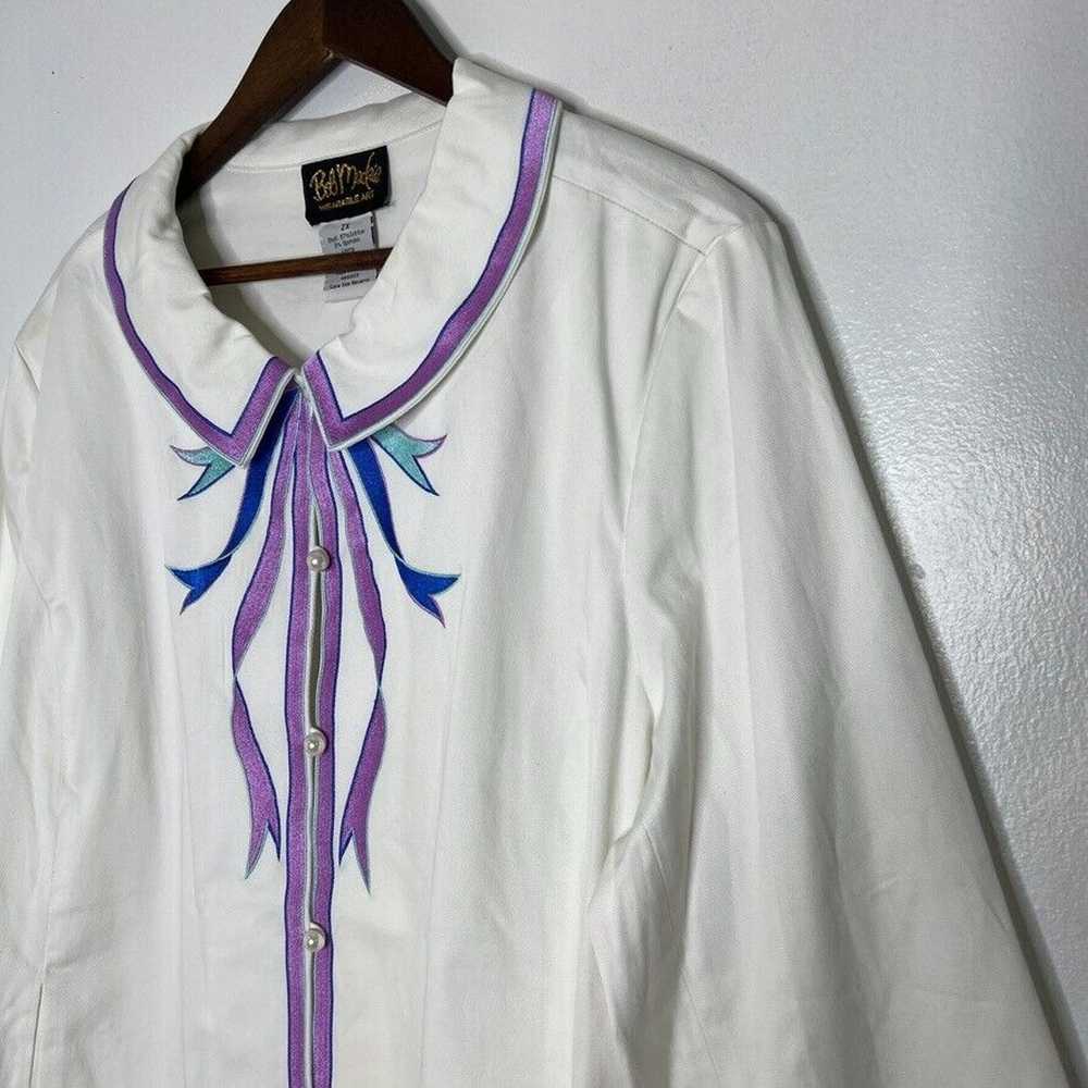 Bob Mackie Bob Mackie Wearable Art Embroidered Bu… - image 2