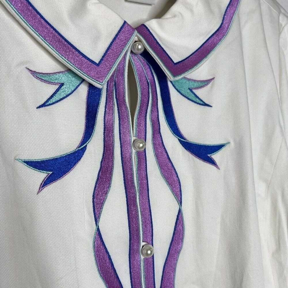 Bob Mackie Bob Mackie Wearable Art Embroidered Bu… - image 3