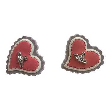 VIVIENNE WESTWOOD ピアス Heart embellished earrings814189 Heart embellished earrings in silver - Vivienne Westwood