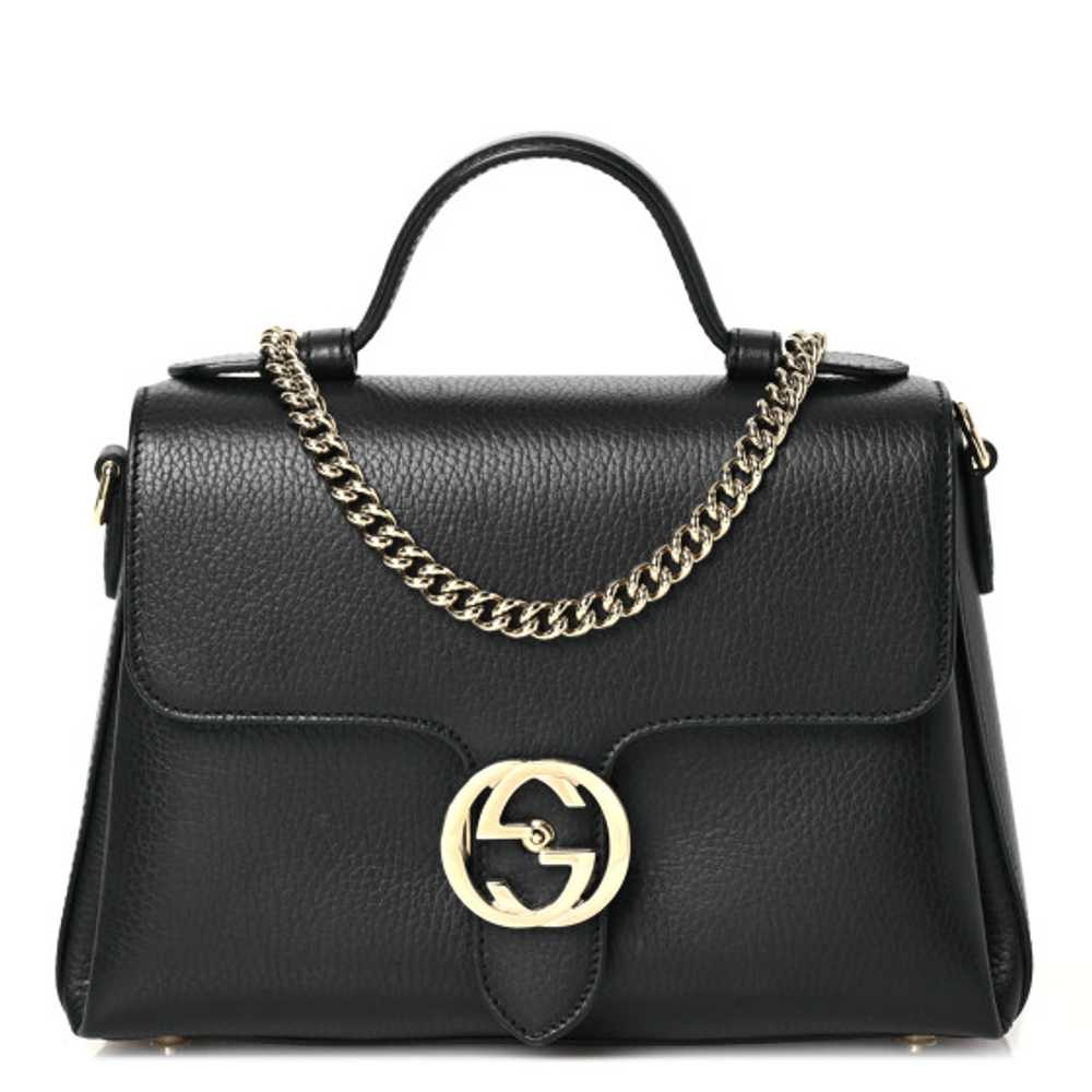 GUCCI Dollar Calfskin Interlocking G Top Handle S… - image 1